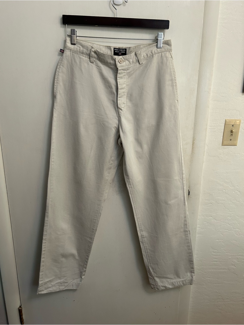 VTG 90s Polo Ralph Lauren chino pants relaxed straight leg Womens 10 Tan